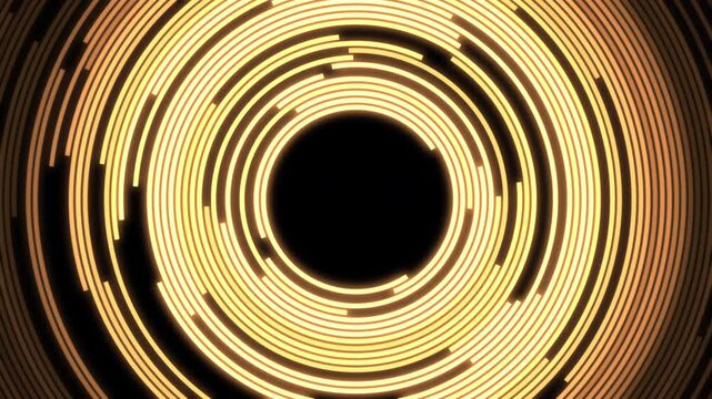 Arc Offset A Yellow Large Bold VJ Loop Animation 02
