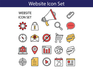 Web icon set. Website set icon vector. for computer and mobile
