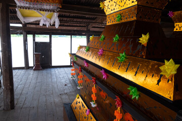Traditional Lao Cremation Boats in Workshop