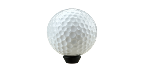 Golf Ball Shaped Light Bulb Black Base. Unique Lighting Design For Sports Enthusiasts Isolated On Transparent Background