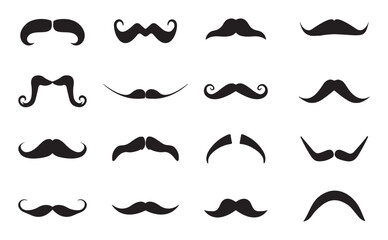 set of mustache. collection of mustaches. collection of mustaches