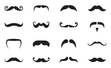 collection of mustaches. set of mustaches. set of mustache vector