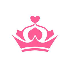 women's day pink crown vector