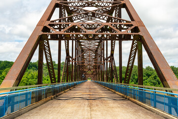 The historic Chain of Rocks Bridge