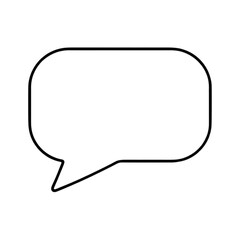 Speech bubble outline for communication and messaging concepts  on a transparent background