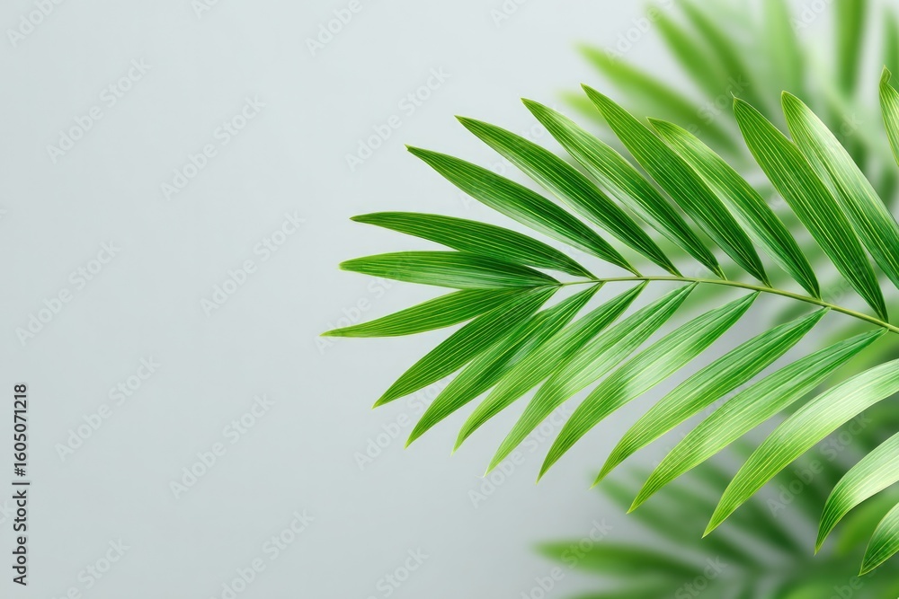 Poster single sukkah structure in minimalistic composition with simple decor elements like palm fronds