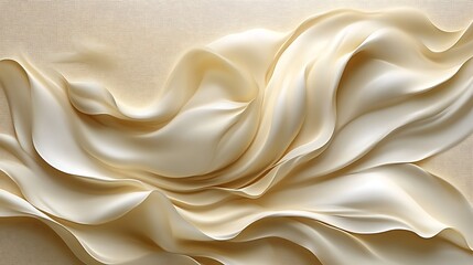Obraz premium Abstract cream-colored flowing fabric