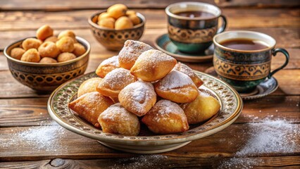 Senegalese Café Touba with Beignets: Golden, crispy crunch, with sweet burst — crafted for cozy brunch tables