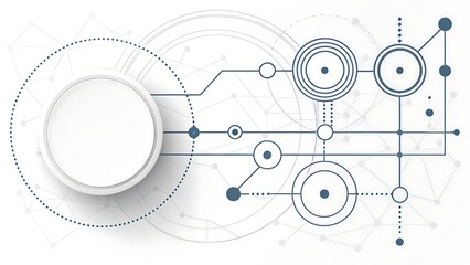 A modern abstract background with geometric shapes and lines creates a sense of technology and connection, perfect for digital designs and communication concepts isolated on white background