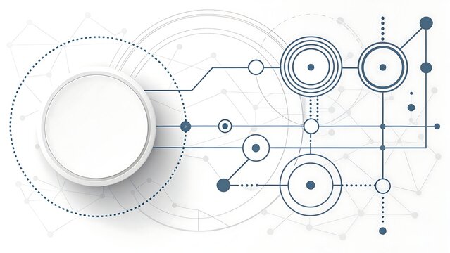 A modern abstract background with geometric shapes and lines creates a sense of technology and connection, perfect for digital designs and communication concepts isolated on white background