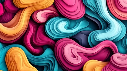 Obraz premium Abstract swirls of layered colors