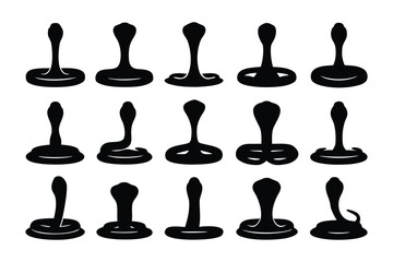 Collection of silhouetted meerkats standing upright in various poses against a white background © Azizun