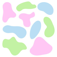 Curved abstract shapes for design Different forms