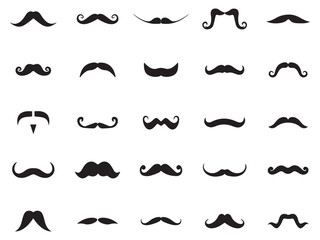 set of mustaches. Mustache icon collection. Mustache collection set