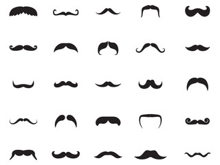 collection of mustaches. set of mustaches. set of mustache vector. set of mustache