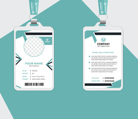 editable employee id card design, modern corporate badge template, perfect for hr, offices, and staff identity. easy customization and print.