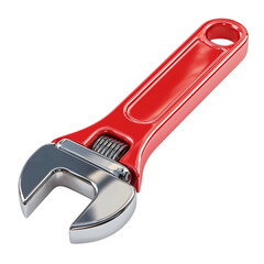 Obraz premium 3d Wrench of Metallic Mechanic Tool, Construction and Maintenance Icon for Web Design