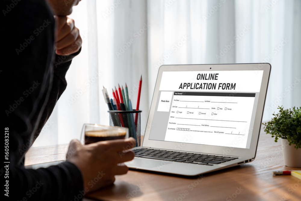 Poster online application form for modish registration on the internet website