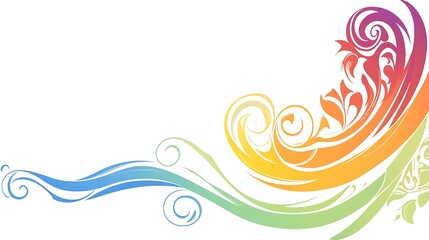 Colorful swirling decorative design