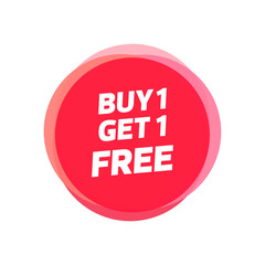 Buy 1 Get 1 Free Round Badge – Promotional Offer Label