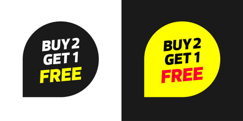 Buy 2 Get 1 Free Balloon Shape – Fun Promo Design