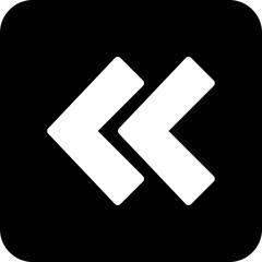 Chevron Double Left Vector Icon Design