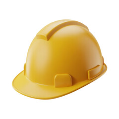 Fototapeta premium Yellow hard hat safety helmet for construction and industrial work
