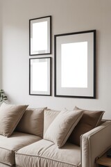 Fototapeta premium Living Room Poster Mockup Set