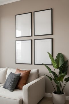 Living Room Poster Mockup Set