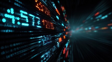 Abstract digital code tunnel