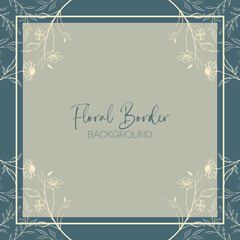 Background floral border for folder, brochure, business card and birthday invitation.
