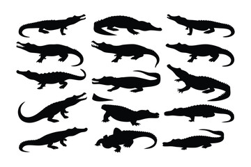 Silhouette collection showcasing majestic big cats ascending rocky terrain and surveying their domain