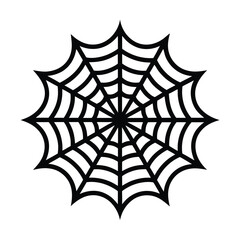 spider web silhouette vector illustration