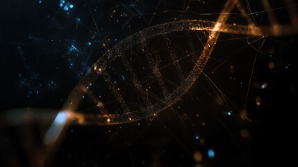 bstract representation of human DNA structure.
