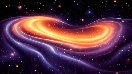 Fototapeta premium Cosmic swirl of glowing nebulae