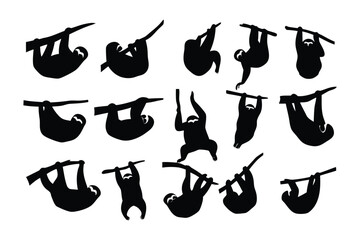 Collection of silhouetted moose in various poses showcasing their majestic antlers and powerful statures