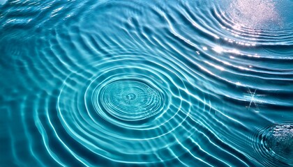 blue water texture blue mint water surface with rings and ripples spa concept background flat lay copy space