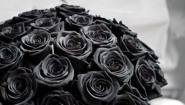 black roses bouquet with a bold message for unique occasions and expressions of sentiment