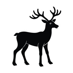 Fototapeta premium deer silhouette vector illustration