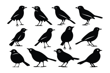 Illustrations of dog poses and actions including sitting walking barking front view lying side and sitting up