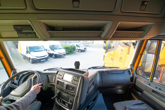 Intérieur de cabine camion