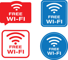 wifi zone icon set, Network signs, Wireless connection symbol. free wi-fi zone logo illustration , 
