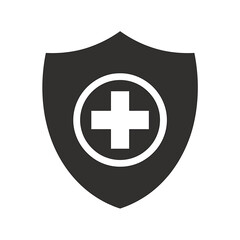 Obraz premium Medical Shield Symbol for Healthcare Protection Security and Insurance Representation in Isolated Design