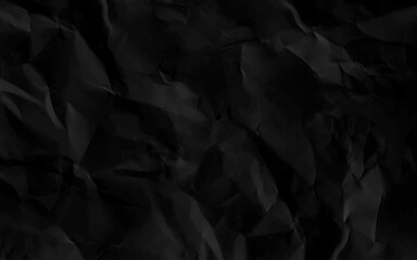 Wrinkled Black Paper. Abstract dark blank. damaged black paper texture as easy background. seamless paper texture black background