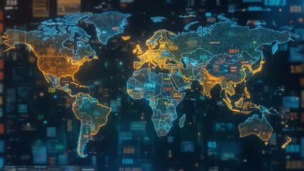 Global Data Visualization: Dynamic World Map with Interactive Data - Powered by Adobe