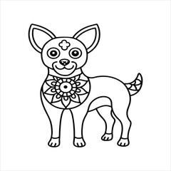 Intricate Mandala Dog Vector Illustration