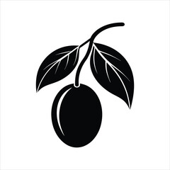 Minimal Goji Berry Vector Silhouette Art