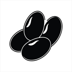 Minimalist Beans Silhouette Drawing