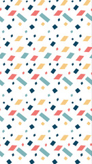 Whimsical geometric pattern featuring scattered diamonds and dots in a pastel color palette