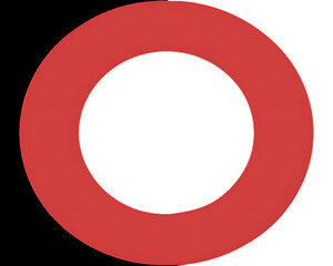 digital png illustration of red circle isolated on white background, png, ai generated.